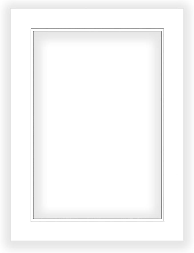 18x24 Mat for 12x18 Photo - Precut White on White Double Mat Picture Matboard for Frames Measuring 18 x 24 Inches - Bevel Cut Matte to Display Art Measuring 12 x 18 Inches - Acid Free ONE MAT