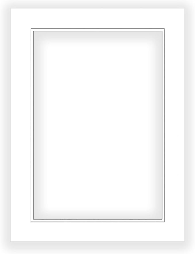 10x12 Mat for 8x10 Photo - Precut White on White Double Mat Picture Matboard for Frames Measuring 10 x 12 Inches - Bevel Cut Matte to Display Art Measuring 8 x 10 Inches - Acid Free ONE MAT