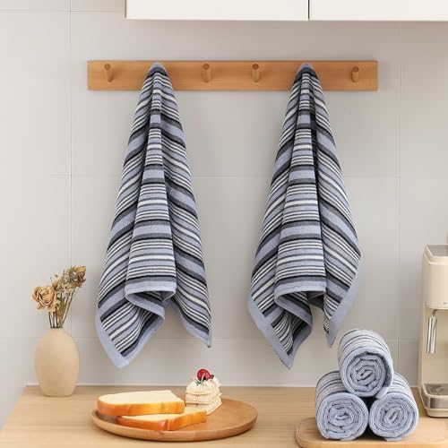 SALAS Kitchen Dish Towels for Drying Dishes, Large Cotton Kitchen Cloths Hand - Image 4