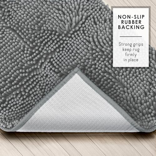 Hearth & Harbor Bathroom Rugs, Chenille Bath Mat - Image 5