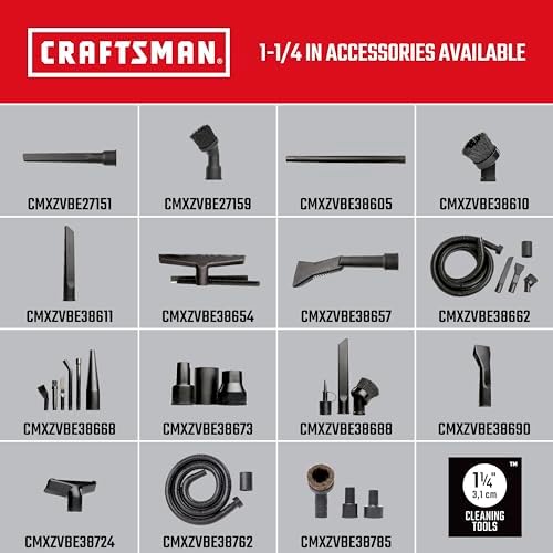 CRAFTSMAN CMXZVBE38610 1-1/4 in. Dusting Brush Wet Dry Vac Attachment - Image 5