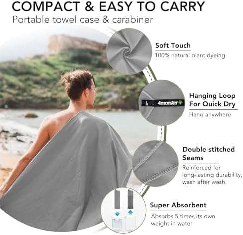 4Monster Quick Dry Travel Towel - Image 3
