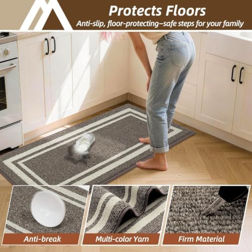 COSY HOMEER Kitchen Rugs Sets of 2 Non-Slip Washable - Image 5