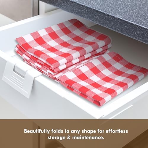 Gingham Check Dish Towels 12 Pack, Absorbent Hand Towels - Image 5