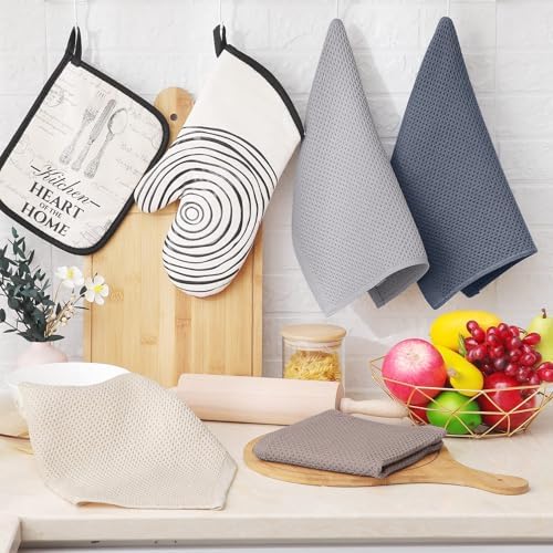 Homaxy 100% Cotton Waffle Weave Kitchen Dish Cloths - Image 6