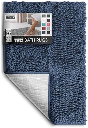 Hearth & Harbor Bathroom Rugs, Chenille Bath Mat by HearthHarbor
