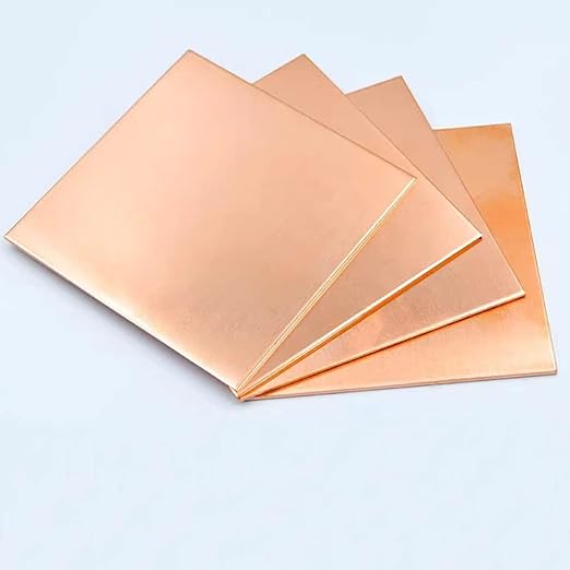 2 Pcs Copper Sheet, 10" x 8", 20 Gauge(0.8mm) Thickness, Double Sided Film Attached 99.9% Pure Copper Sheets Metal Plates for Crafting. Modelers, Jewelry, Repairs, Electrical