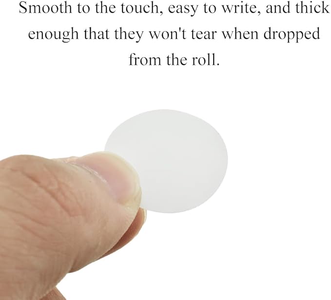 HAHIYO 1Inch 500Pcs White Kraft Label Sticker Roll - Round, Blank, Permanent Adhesive Dot Sticker for Jar, Canning, Price Tag, Store Organizing