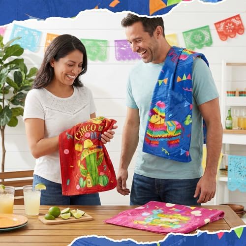 Breling 6 Pack Mexican Kitchen Towels Fiesta Cactus Taco Cinco De Mayo - Image 5