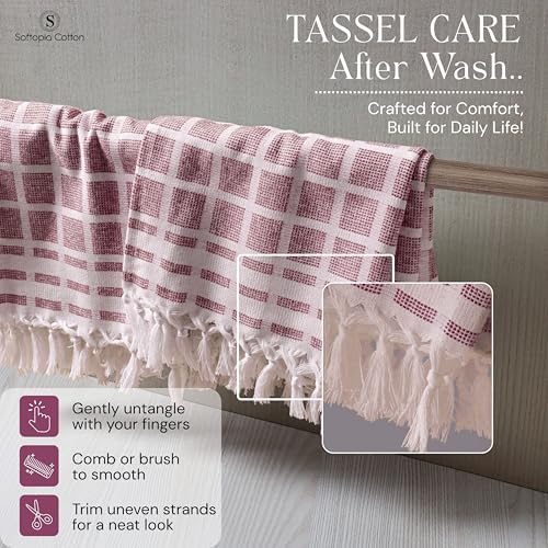Matrix Dobby Kitchen Towels Set of 4, 100% Cotton, Combo Pack, Absorbent Tea - Image 6