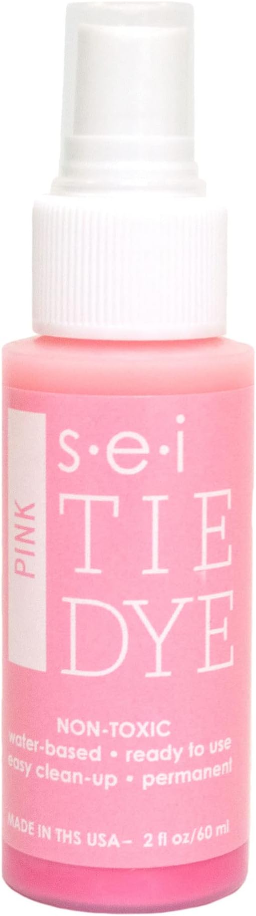 S.E.I. Pink Tie Dye Spray Bottle: 2oz. Non Toxic Fabric Dye Spray, DIY by SEI