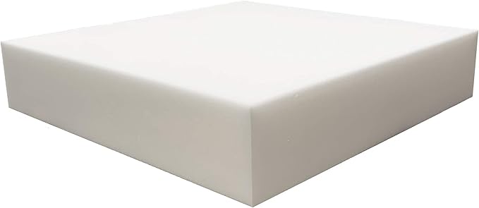 FoamRush 9" H x 24" W x 24" L Upholstery Foam Cushion High Density (Chair Cushion Square Foam for Dinning Chairs, Wheelchair Seat Cushion Replacement)