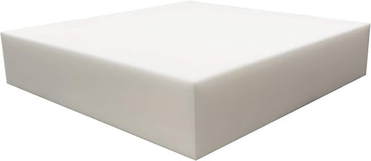 FoamRush 9" H x 24" W x 24" L Upholstery Foam Cushion High Density (Chair Cushion Square Foam for Dinning Chairs, Wheelchair Seat Cushion Replacement)
