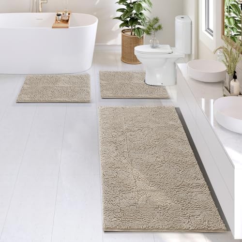 Hearth & Harbor Bathroom Rugs, Chenille Bath Mat - Image 4