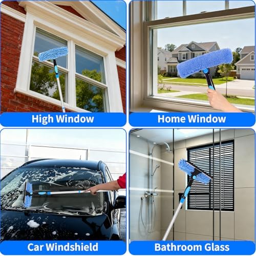 152'' Window Cleaning Kit, 2 in 1 Window Squeegee - Image 7