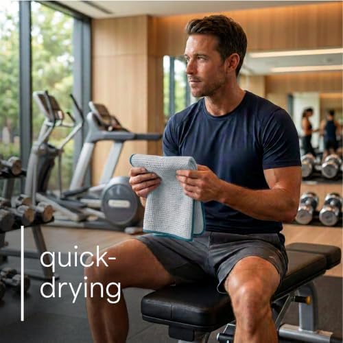 S&T INC. Microfiber Gym Towels, 3 Pack, Honeycomb Pastels - Image 4