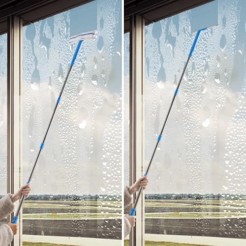 Mitclear Window Cleaner Tool, Long Handle 57'', Clean Widows Car Windshield - Image 5