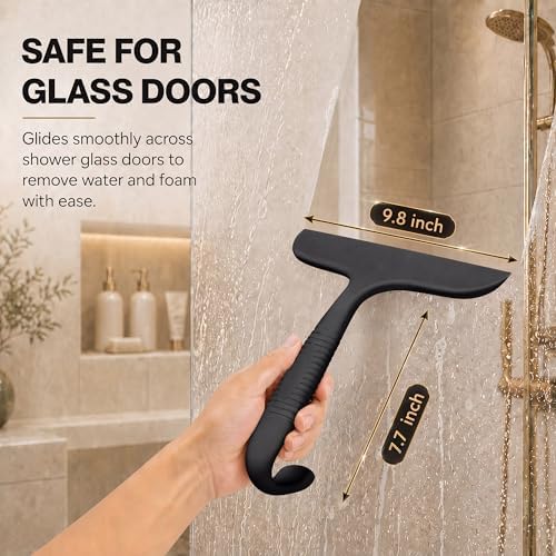 Shower Squeegee for Glass Doors, Silicone Wiper - Image 5