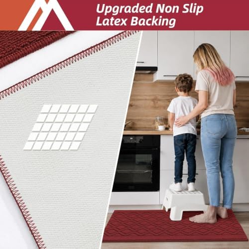 COSY HOMEER Kitchen Rugs Non Slip Washable 24"x60" Kitchen Mats - Image 4