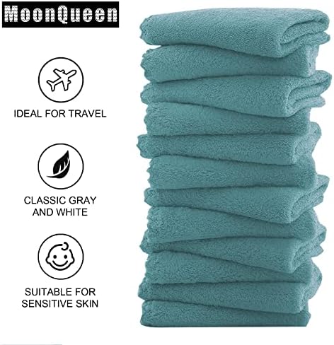 MOONQUEEN Microfiber Facial Cloths Fast Drying Washcloth 12 Pack - Image 4