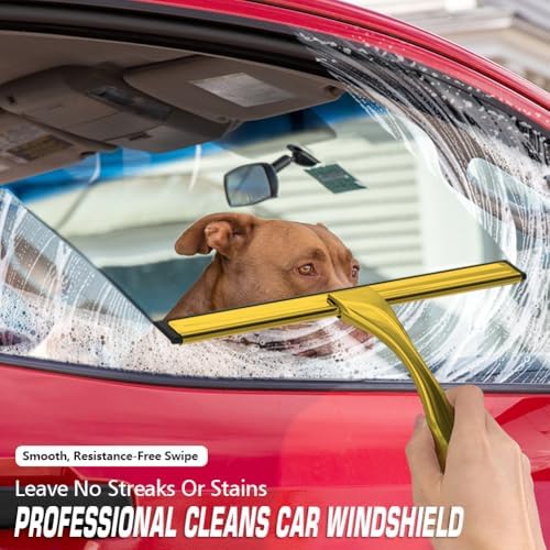Shower Squeegee for Glass Doors, Stainless Steel, 12 Inch, 3 Hooks - Image 4