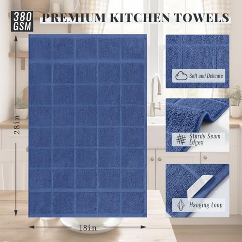Homaxy 100% Cotton Kitchen Towels 18"x28", 8 Pack Dish Towels - Image 2