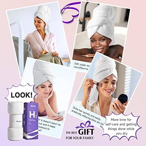 Umisleep Extra Large Microfiber Hair Towel, Ultra Absorbent - Image 3