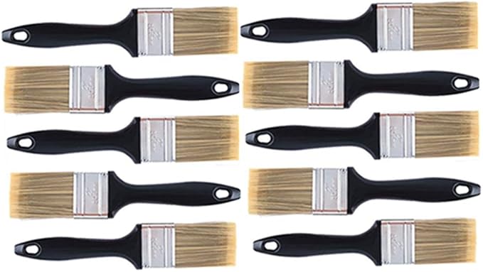 10 Pieces 2 Inch Paint Brush, Flat Paint Brushes Professional Paint Tools by LAPXSNZD
