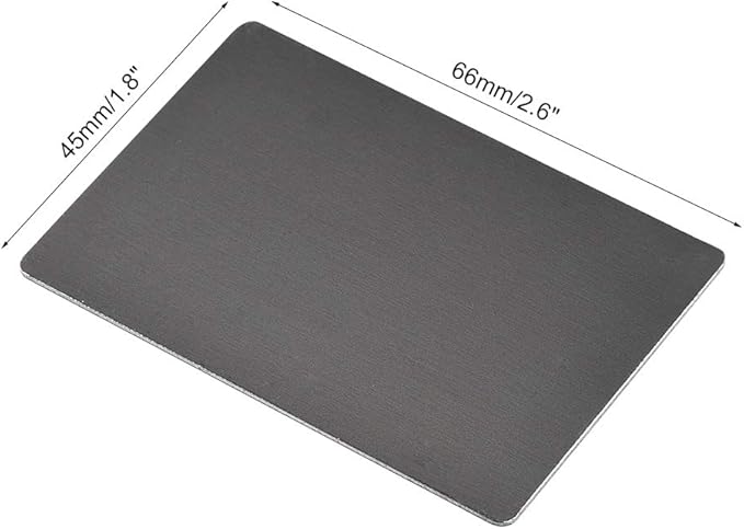 uxcell Blank Metal Card 66x45x1mm Anodized Aluminum Plate for DIY Laser Printing Engraving Black 5 Pcs