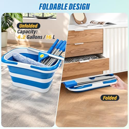 Window Cleaning Kit with Collapsible Bucket 4.2 Gallon - Image 3