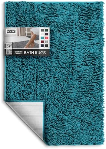 Hearth & Harbor Bathroom Rugs, Chenille Bath Mat by HearthHarbor
