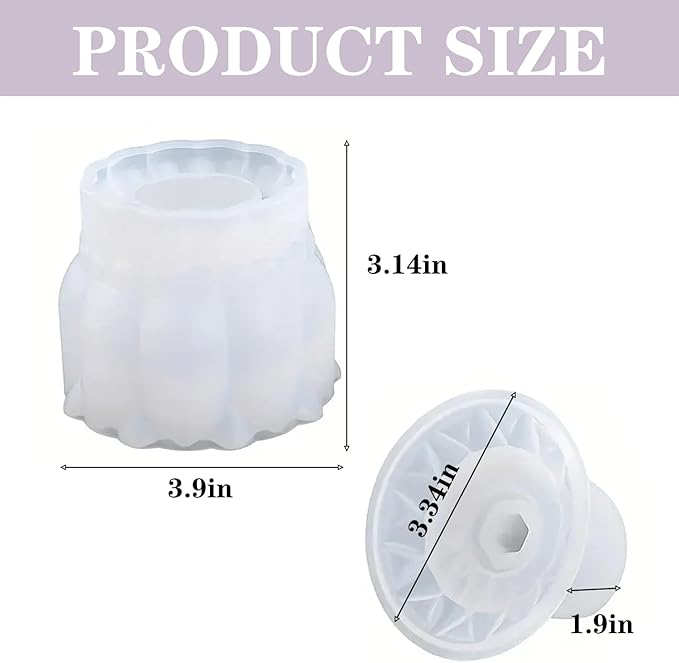 Resin Jar Mold with Lid, Silicone Jar Mold 3D Storage Jewelry Candle Holder Container Mould for Resin Casting, Concrete Craft Decor
