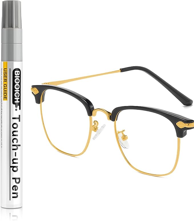 Gold Eyeglass Frame Touch Up Paint Pen, All-in-One Touch Up Kit by BIOOICH