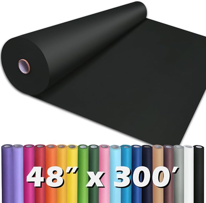 PerkHomy Black Kraft Paper Roll 48" x 3 by PerkHomy