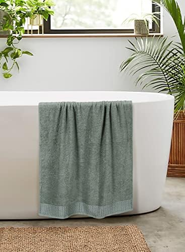 GLAMBURG 100% Cotton 2 Pack Oversized Bath Towel Set 28x55 Inches, Ultra Soft - Image 5