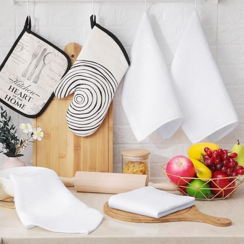 Homaxy 100% Cotton Waffle Weave Kitchen Dish Cloths - Image 6
