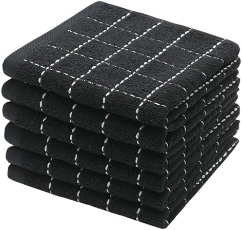 Terry Dish Rags Cloths, 12”x 12”, 6 Pack by VeraSong