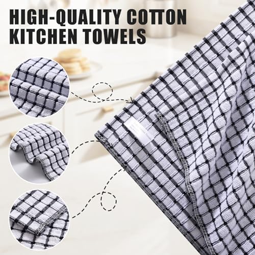 Mordimy Premium Cotton Kitchen Towels 16"x 25", 12 Pack - Image 3