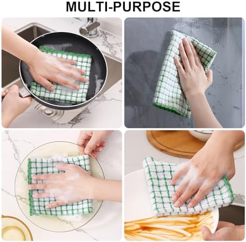 Kitinjoy Cotton 10 Pack Terry Kitchen Dish Cloths - Image 5