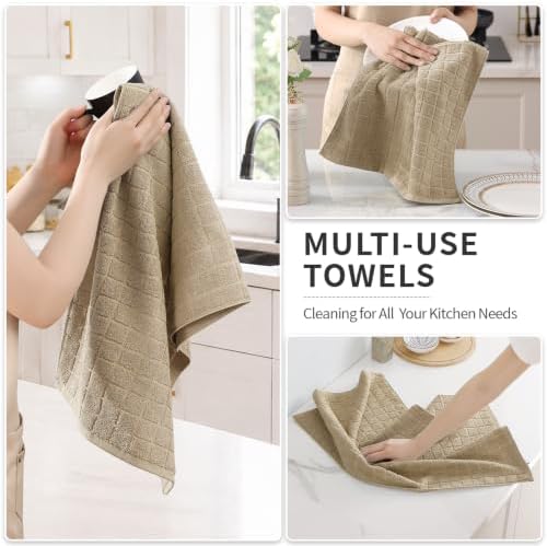 Kitinjoy Premium Cotton Check Kitchen Towels 6 Pack - Image 4