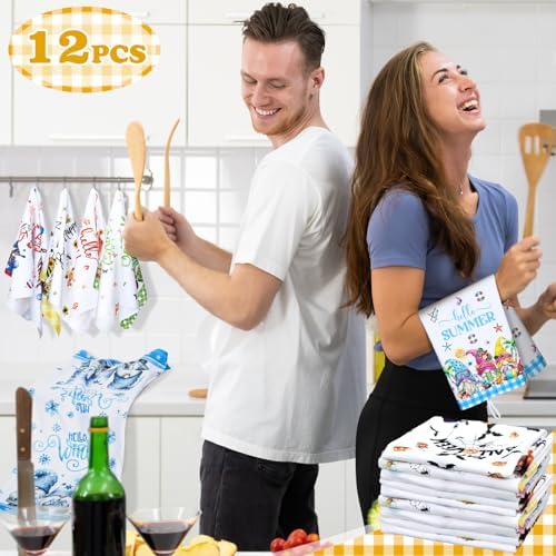 FuWeave 12 Pcs Seasonal Kitchen Towels Set - Image 4