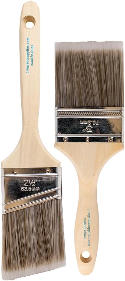 Pro Grade Paint Brushes, Flat & Angled Paint Brush Set, Walls & Trim, decks | by ProGradeSupplies