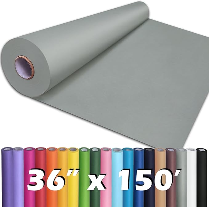 PerkHomy Light Grey Kraft Paper Roll 36" x 1 by PerkHomy