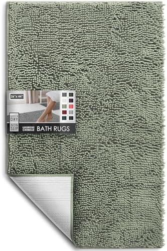 Hearth & Harbor Bathroom Rugs, Chenille Bath Mat - Image 3