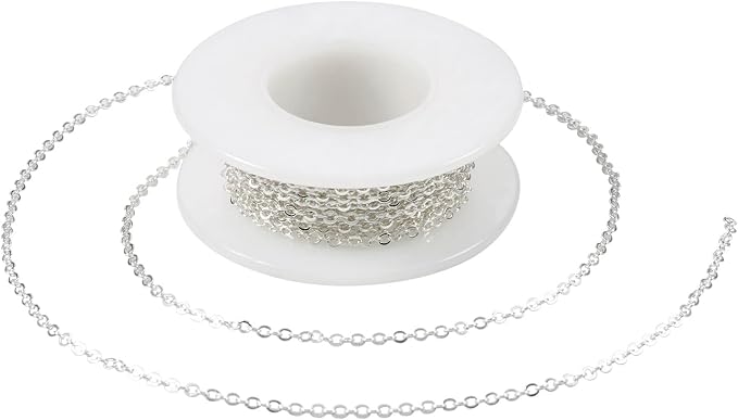 Pandahall 925 Sterling Silver Plated Necklace Chains 16.4 Feet Soldered Cable - Image 7