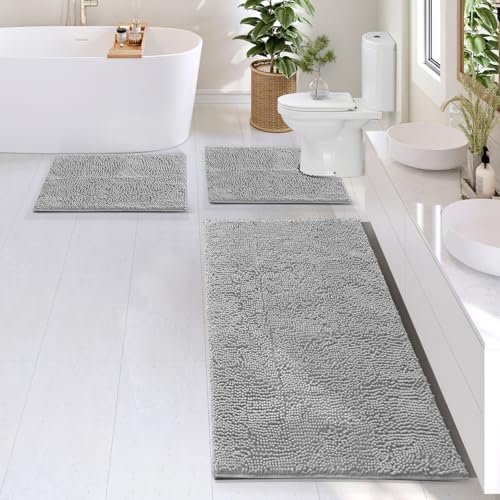 Hearth & Harbor Bathroom Rugs, Chenille Bath Mat - Image 4