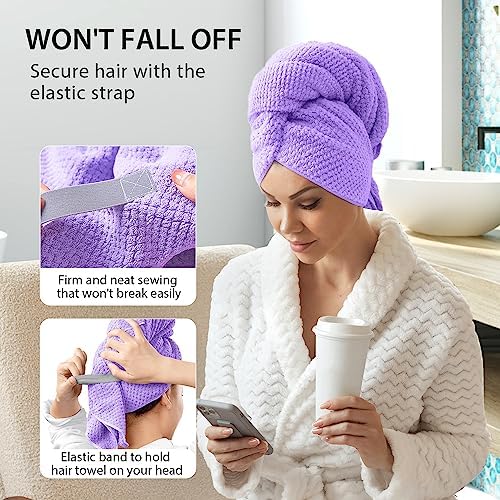 YFONG Larger Microfiber Hair Towel Wrap - Image 4