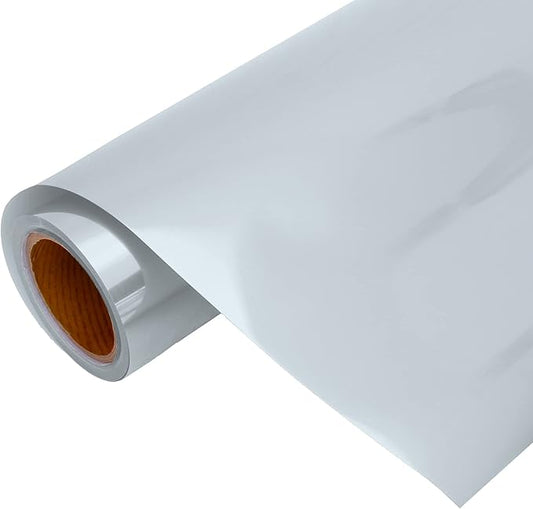 10 Yard x 20" Wide Roll Threadart Metallic Foil Silver Heat Transfer Vinyl Film | Compatible with Venture Explore and Maker, Silhouette Cameo, & Large Format Cutters