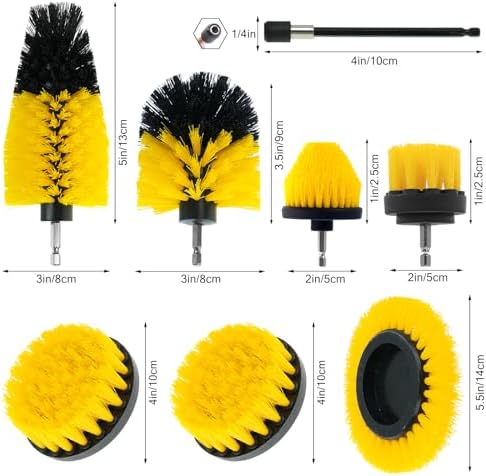 8 Pcs Drill Brush Attachment Set, Power Scrub Brush Kit - Image 2