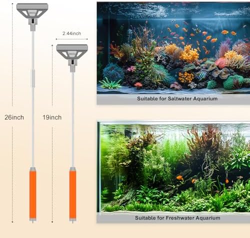 FZONE Algae Scraper, Adjustable 19-26 Inch Aquarium Cleaner - Image 3